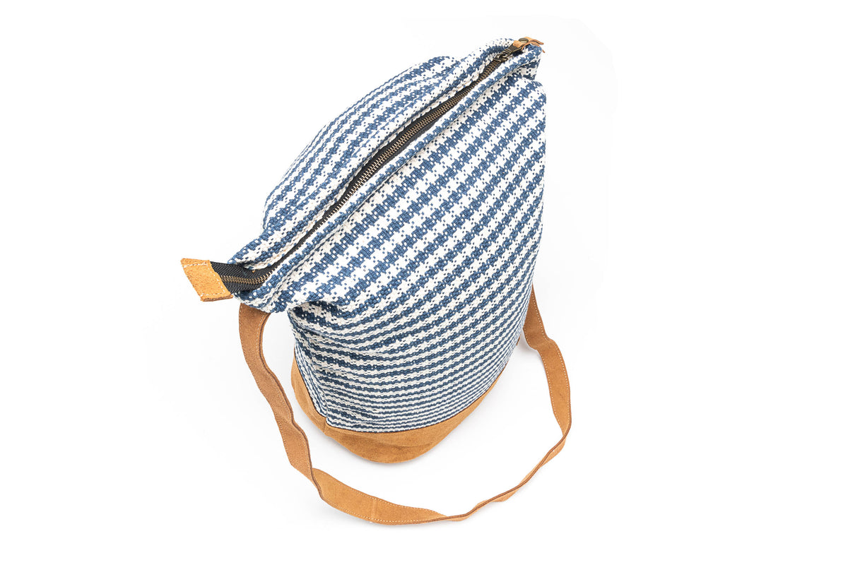 Shoulder Bag - Blue/White – Woven - Handmade from Nepal