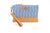 Zip Purse with Handle - Blue/White